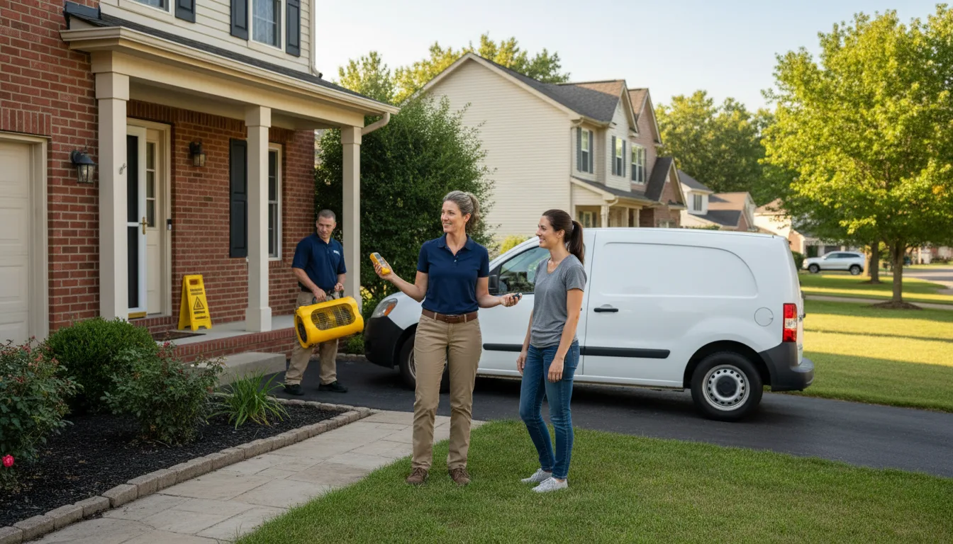 Residential water damage restoration in Silverdale, PA